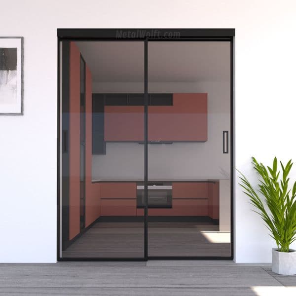 2 puertas correderas independientes
